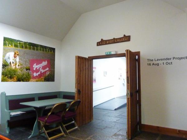 August 2013. Entrance to Woodend Barn Gallery. The Lavender Project August 2013. Entrance to Woodend Barn Gallery. The Lavender Project.